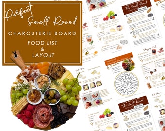 Perfect Small Round Charcuterie Board List & Layout Guide Template Instruction