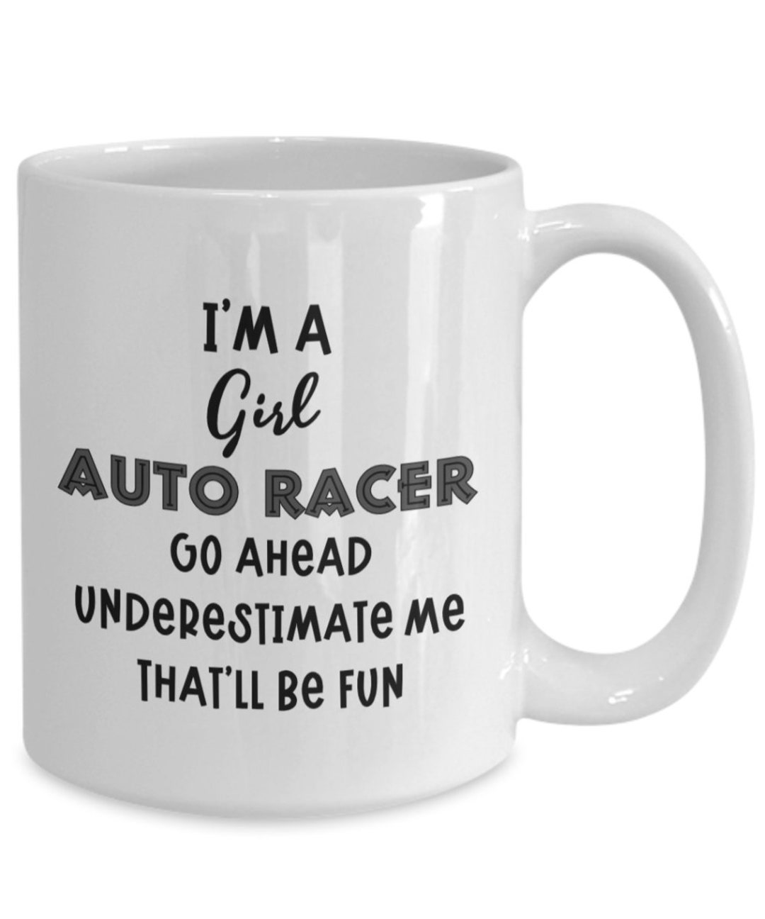 Funny Auto Racing Mug for Her, Girl Drag Racer Gift, Best Auto Racing ...