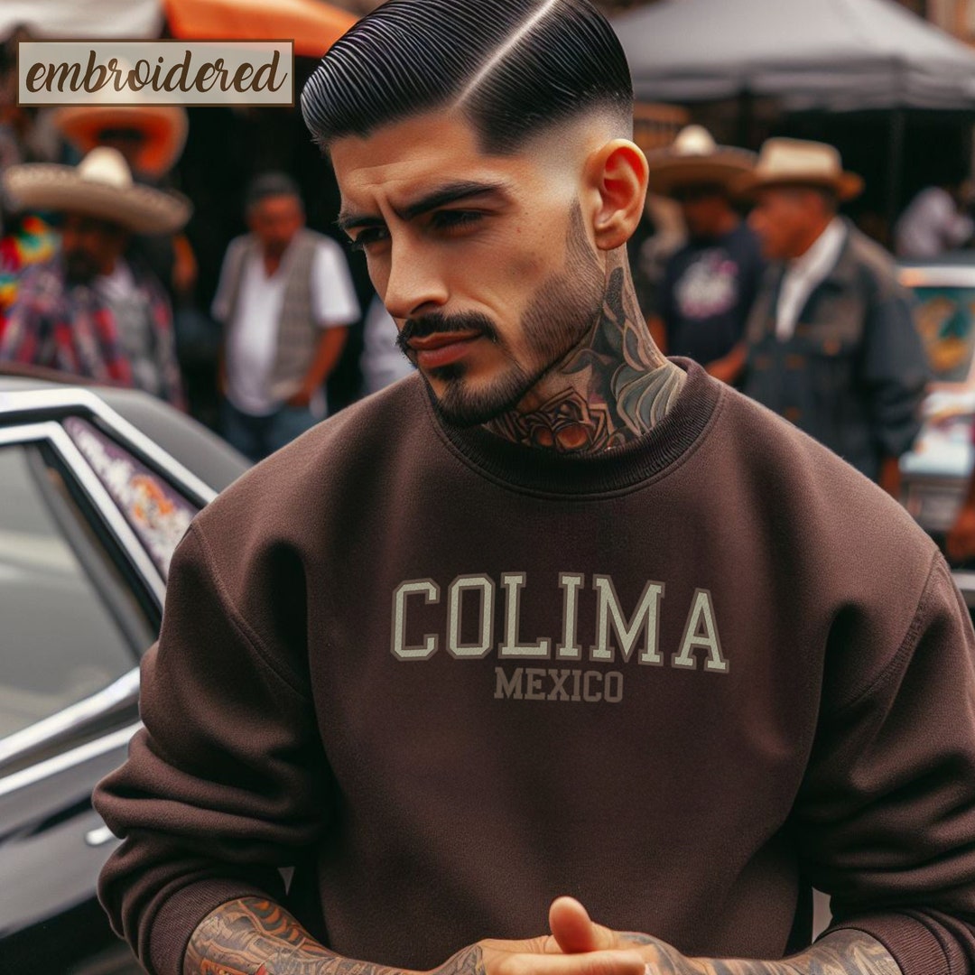 Colima State Mexico Embroidered Unisex Crewneck Sweatshirt, Chicana ...