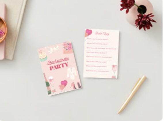Bachelorette JGA Game Bridal Shower Party Quiz, Bridal Party Games,  Bachelorette Party Questions, Who Knows the Bride Better PRINTABLE ONLY!!! 