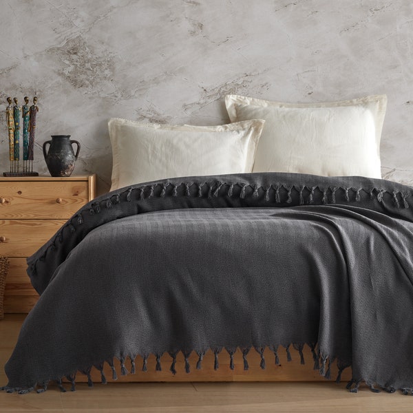 Black Blanket Etsy
