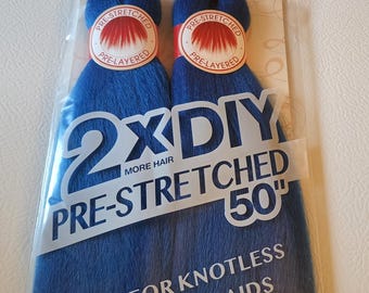 Salpicaduras de color océano - X-pression Xpression Expression - Trenza exterior trenzada preestirada DIY 2X 50″