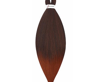 Color 1B350 - Cabello trenzado fácil Cabello trenzado preestirado Cabello trenzado sintético preestirado Cabello liso Yaki de 26"