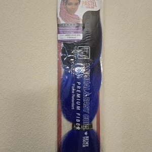 Color - TT1B/D.BLUE - Ombre Braiding Hair 100% Kanekalon - Janet Collection Pastel Jumbo Braid Two Tone
