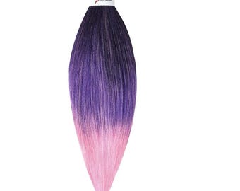 Color M2 - Cabello trenzado fácil Cabello trenzado preestirado Cabello trenzado sintético preestirado Cabello liso Yaki de 26"