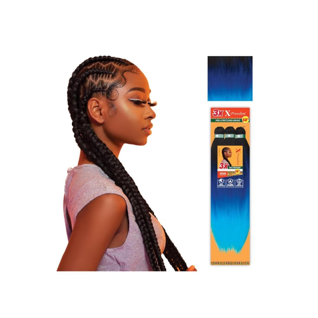 Colore 3T1B/Viola/Rosa - X-pression Xpression Expression 48" Treccia Per Capelli 2X Pre-stirata - Italia - Foto 10