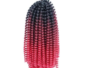 Color C6 - Trenzas de crochet con giro de primavera, trenzas de crochet, trenzas de crochet, trenzas de cabello, trenzas de cabello con giro de primavera - 30 hebras de 8"