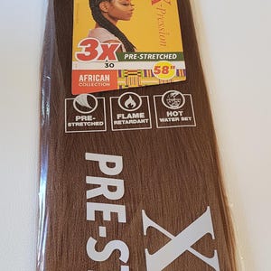 Color 30 - X-pression Xpression Expression 58&quot; Braiding hair 3X Pre-Stretched