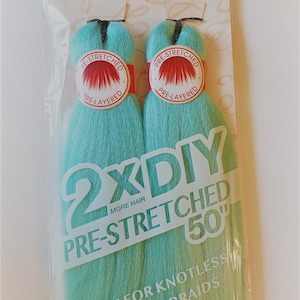 Color Mint - X-pression Xpression Expression - Outre Braid Hair Twisted Up DIY Pre-stretched Braid  2X 50″