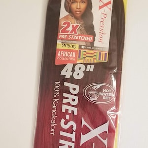 Color SM1B/BG - X-pression Xpression Expression 48&quot; Braiding hair 2X Pre-Stretched