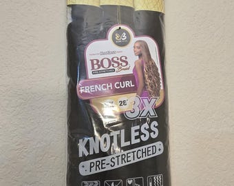 Color 4 - Bobbi Boss Boss - Trenzas preestiradas (3 unidades), cabello para trenzas francesas sin nudos, 71 cm