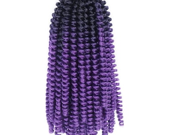 Color B25 - Trenzas de crochet con giro de primavera, trenzas de crochet, trenzas de crochet, trenzas de cabello, trenzas de cabello con giro de primavera - 30 hebras de 8"