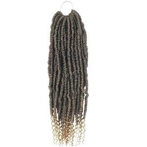 Color T27 - Twist Crochet Braids, Bomb Twist,Pre-looped Passion Twist Crochet Hair Ombre Spring Twist Synthetic Braiding Hair Extensions 18&quot;