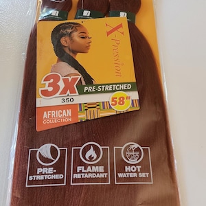 Color 350 - X-pression Xpression Expression 58&quot; Braiding hair 3X Pre-Stretched