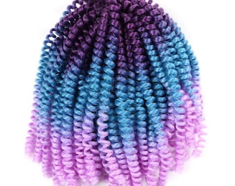 Color C26 - Trenzas de crochet con giro de primavera, trenzas de crochet, trenzas de crochet, trenzas de cabello, trenzas de cabello con giro de primavera - 30 hebras de 8"