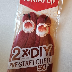 Color Red Copper - X-pression Xpression Expression - Outre Braid Hair Twisted Up DIY Pre-stretched Braid  2X 50″