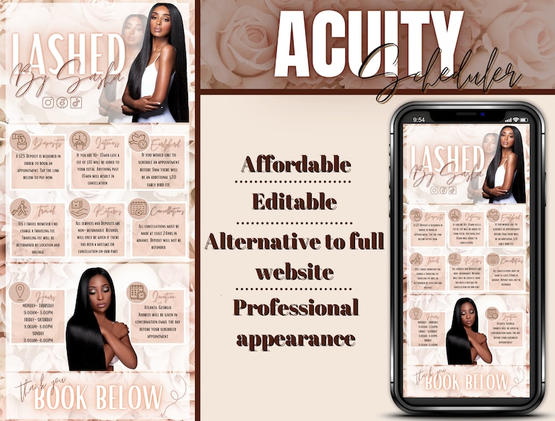 Acuity Scheduling Template DIY Acuity Booking Site Template Etsy