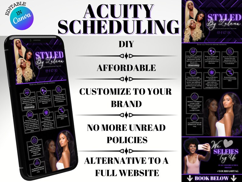 Diy Acuity Scheduling Template - Acuity Site Template - Acuity Booking ...