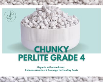 Chunky Perlite Grade 4 - Premium, Large LIghtweight Soil Amendment for Aeration & Drainage | Perfect for Houseplants | Cycle of Plant