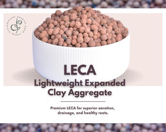Premium LECA (Lightweight Expanded Clay Aggregate) - Ideal for Hydroponics, Soil Amendment, Propagation, and Orchid Care