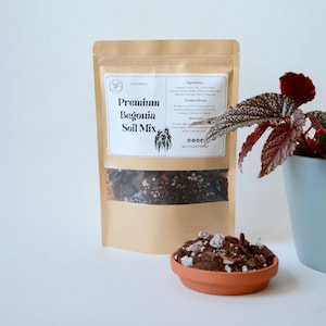 Premium Begonia Potting Mix - Organic Hand Mixed Soil Blend for Thriving Begonias | Ideal for all Begonia Plants | Cycle of Plant