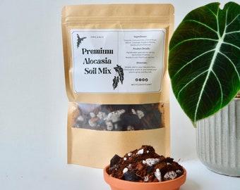 Premium Alocasia Potting Mix - Organic, Aerated Soil Blend for Healthy Roots & Growth | Hand-Mixed | Cycle of Plant