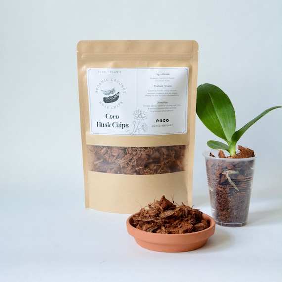 Organic Coco Husk Chips: Orchid Potting Soil Amendment