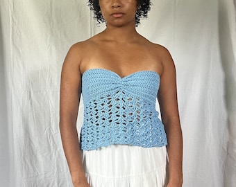 Top de tubo de malla de sirena de algodón de ganchillo, falda hecha a mano cubierta de playa ropa de playa camisa de punto de ganchillo personalizada multicolor hecha a pedido para mujeres