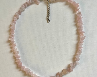 Gargantilla de cristal Collar Gargantilla de piedras preciosas Varias longitudes Cierre de langosta Boho Joyería espiritual terrosa Cuarzo rosa Ágata aventurina