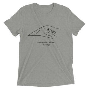 Colorado 14ers Shirt - Colorado 14ers Lover - Minimalistisch 14er Design - Colorado Mountains Shirt - Quandary Peak - Colorado Gift