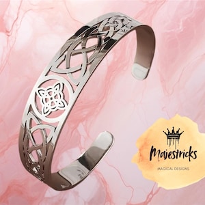 Witches Knot Adjustable Bangle Bracelet Gift Jewellery Charm Talisman Gothic Magic Men Women Celtic Mythical Welsh Irish Pagan Wiccan Her