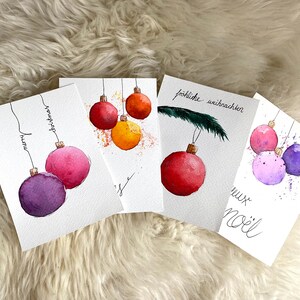 Boules de cartes de Noël