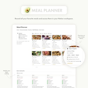 Le traqueur de repas permet d'enregistrer ses recettes favorites, de planifier ses repas pour la semaine et de suivre ses apports caloriques.