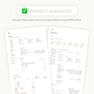 Second Brain Notion Template for Project Management, Habit Tracking ...