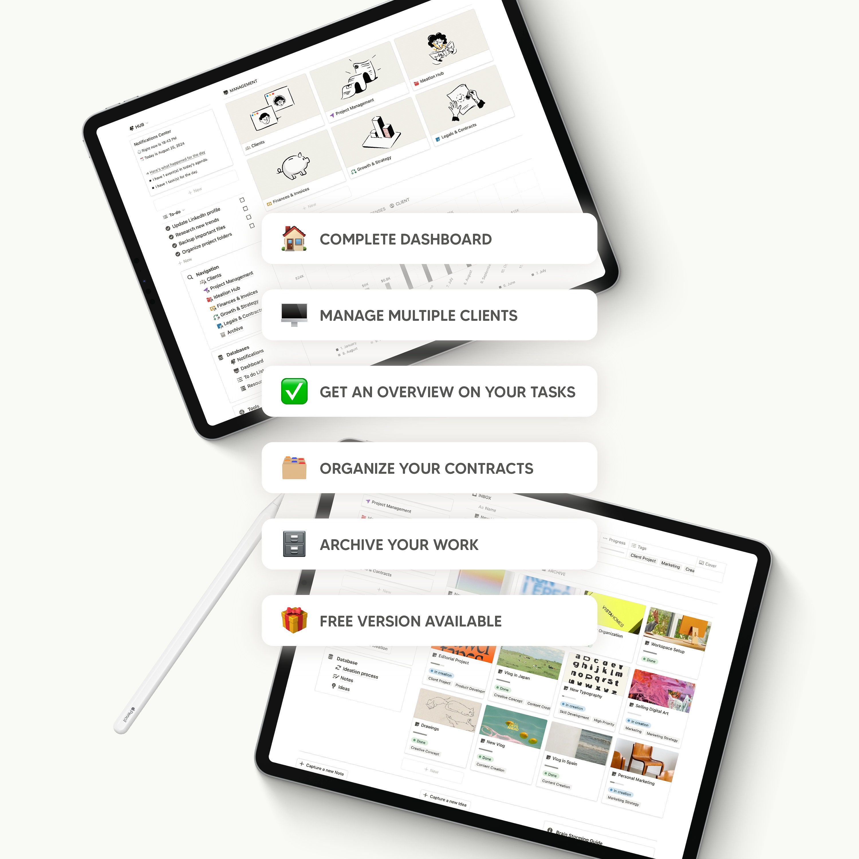 Freelance Business OS Notion Template, Planner for Freelancers, Client ...