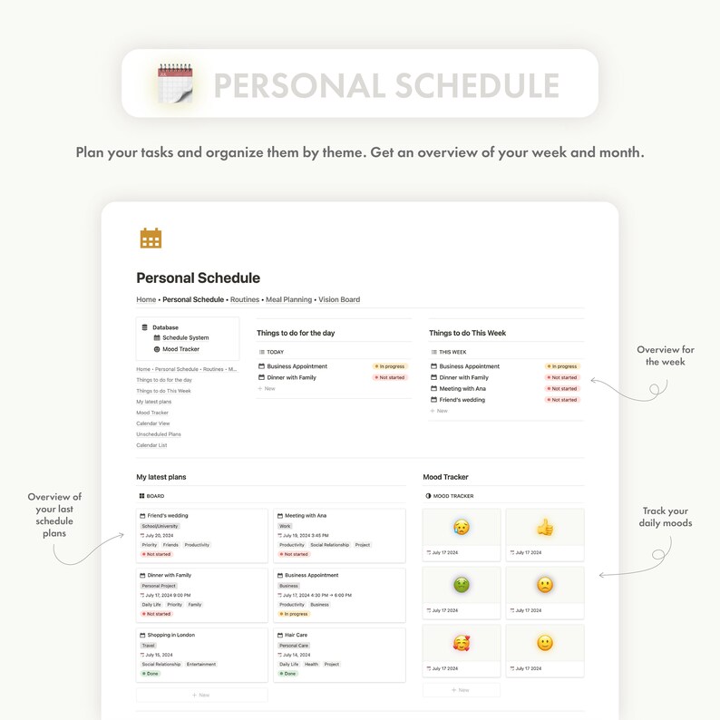 Le calendrier personnel permet d’organiser et de planifier ses différents plans, professionnels ou personnels.