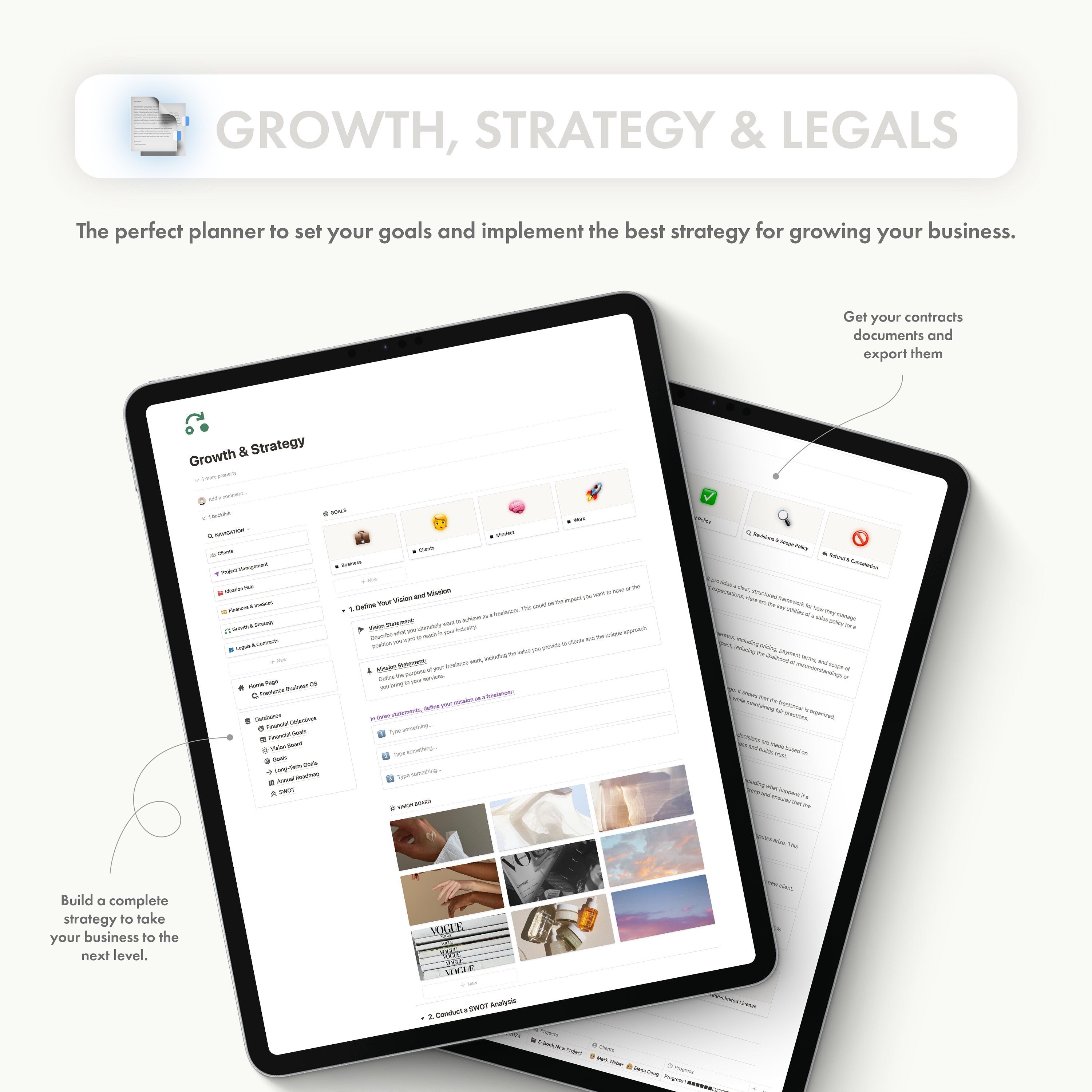 Freelance Business OS Notion Template, Planner for Freelancers, Client ...