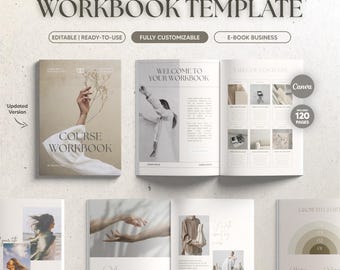 Canva Editable Workbook Template, Ultimate Ebook for Course Creators & Coaches, Aesthetic and Fully Editable, Customizable Template, Digital