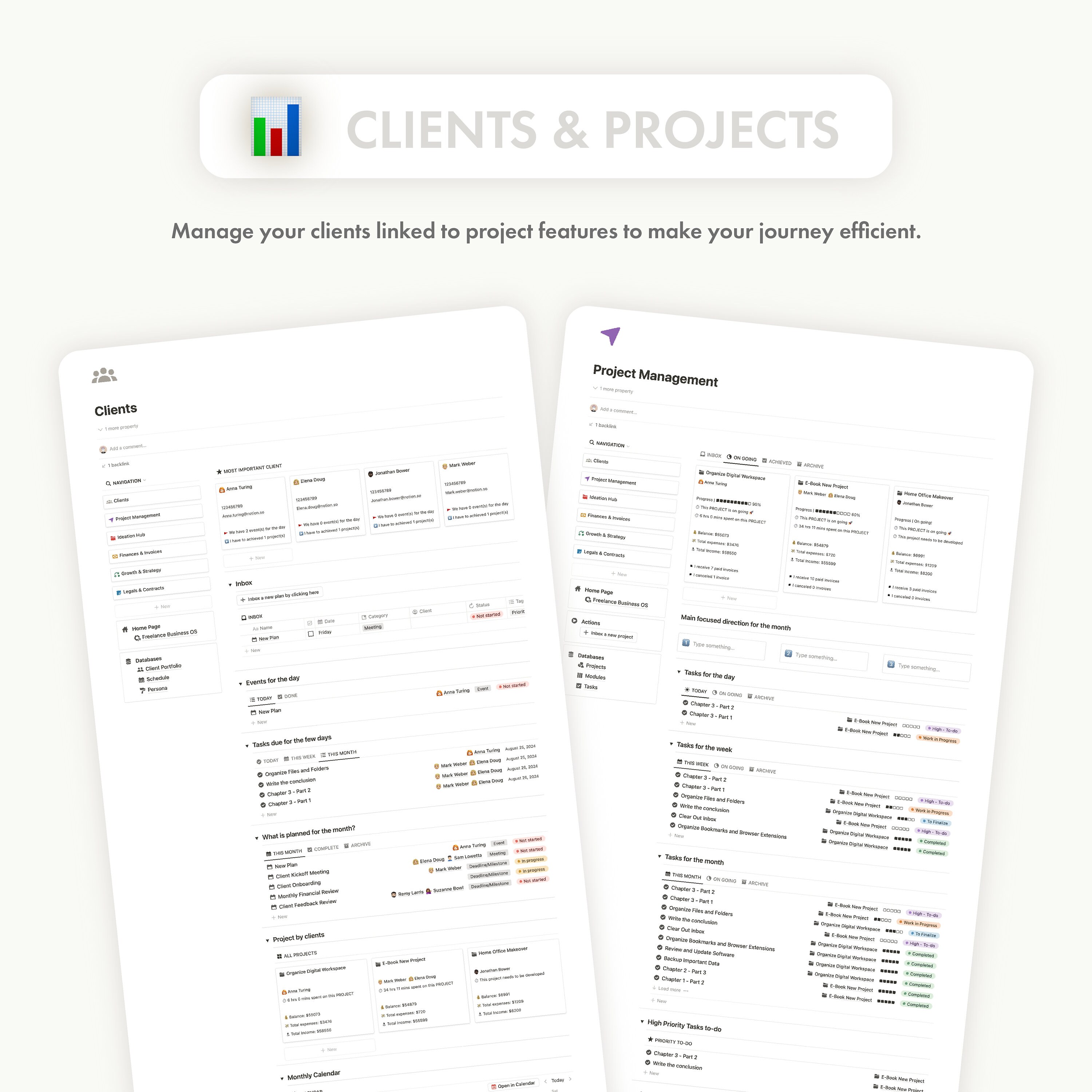 Freelance Business OS Notion Template, Planner for Freelancers, Client ...