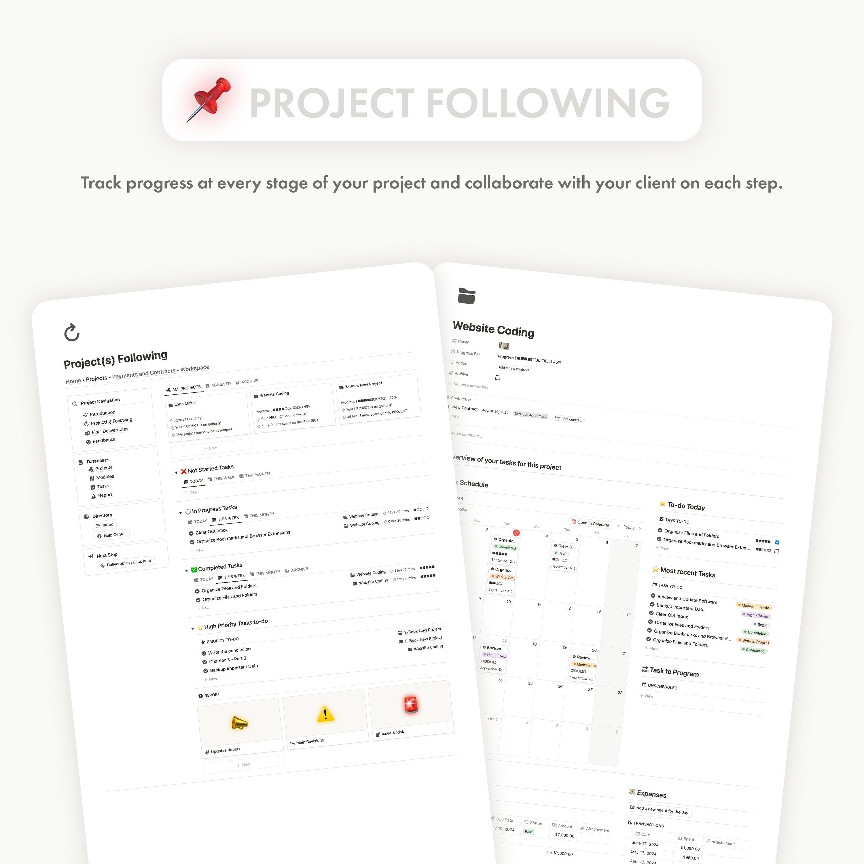 Client Portal Notion Template, Ultimate Notion Planner for Freelancers ...