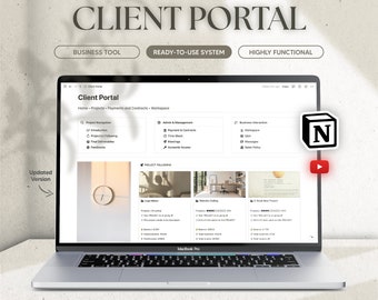 Client Portal Notion Template, Ultimate Notion Planner for Freelancers and Businesses, Client Tracking, and Business Management, Work