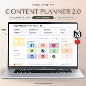 Notion Template Social Media Content Planner, Content Planner for ...