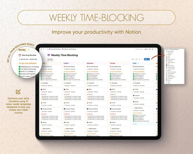 ADHD Planner for Notion Notion Template Plan Your Daily Life Etsy