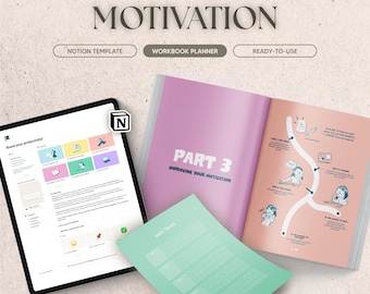 Boost Your Motivation Workbook: Unlock Your Productivity abilities & Achieve Your Goals, Get Things Done, Stop Procrastinating, Notion