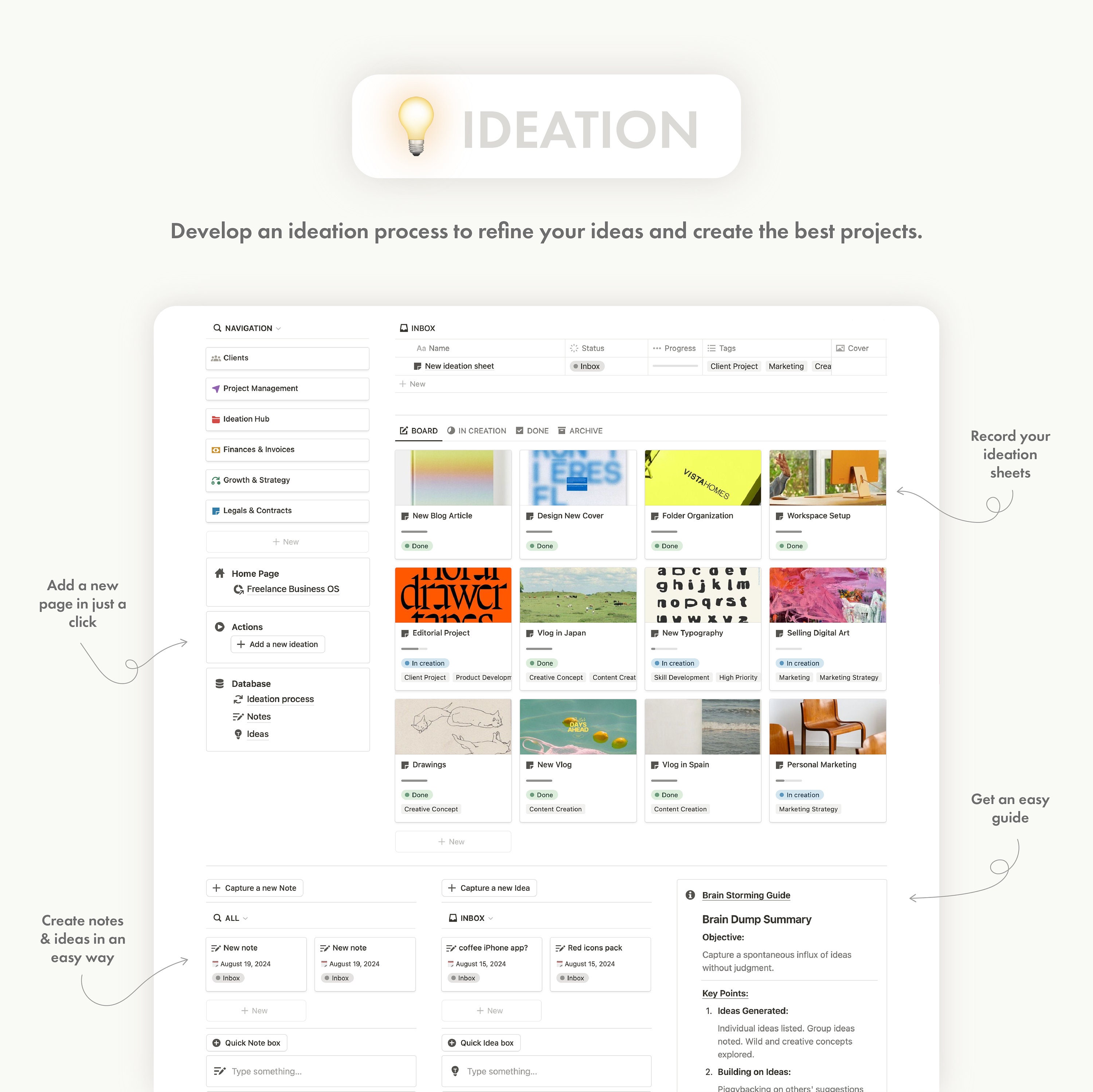 Freelance Business OS Notion Template, Planner for Freelancers, Client ...