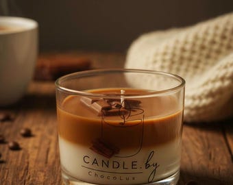Handmade Natural Soy Candle | Chocolate Scented Candle | Home Decor | Gift Candle | Relaxing Aromatherapy | Vegan  Clean Burn