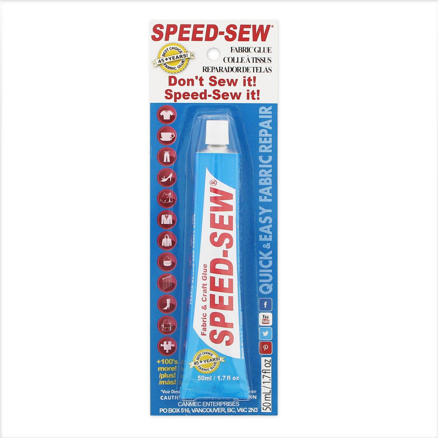 12 Pack Speed-sew No Sew Fabric Glue Adhesive for Craft 