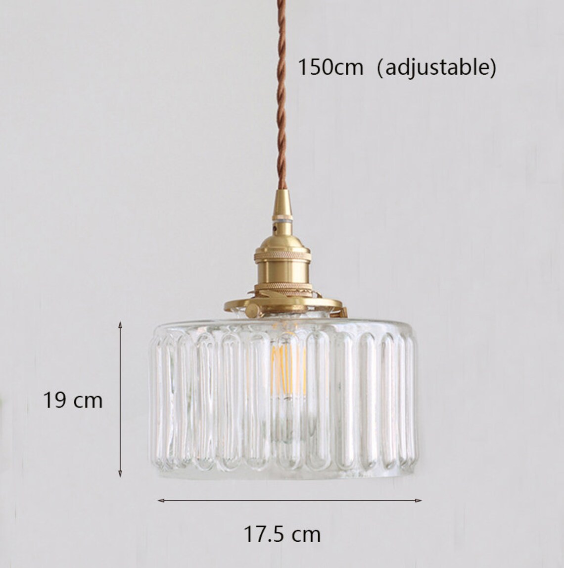 Modern Japanese Pendant Lamp vintage CLEAR Ramekin Etsy