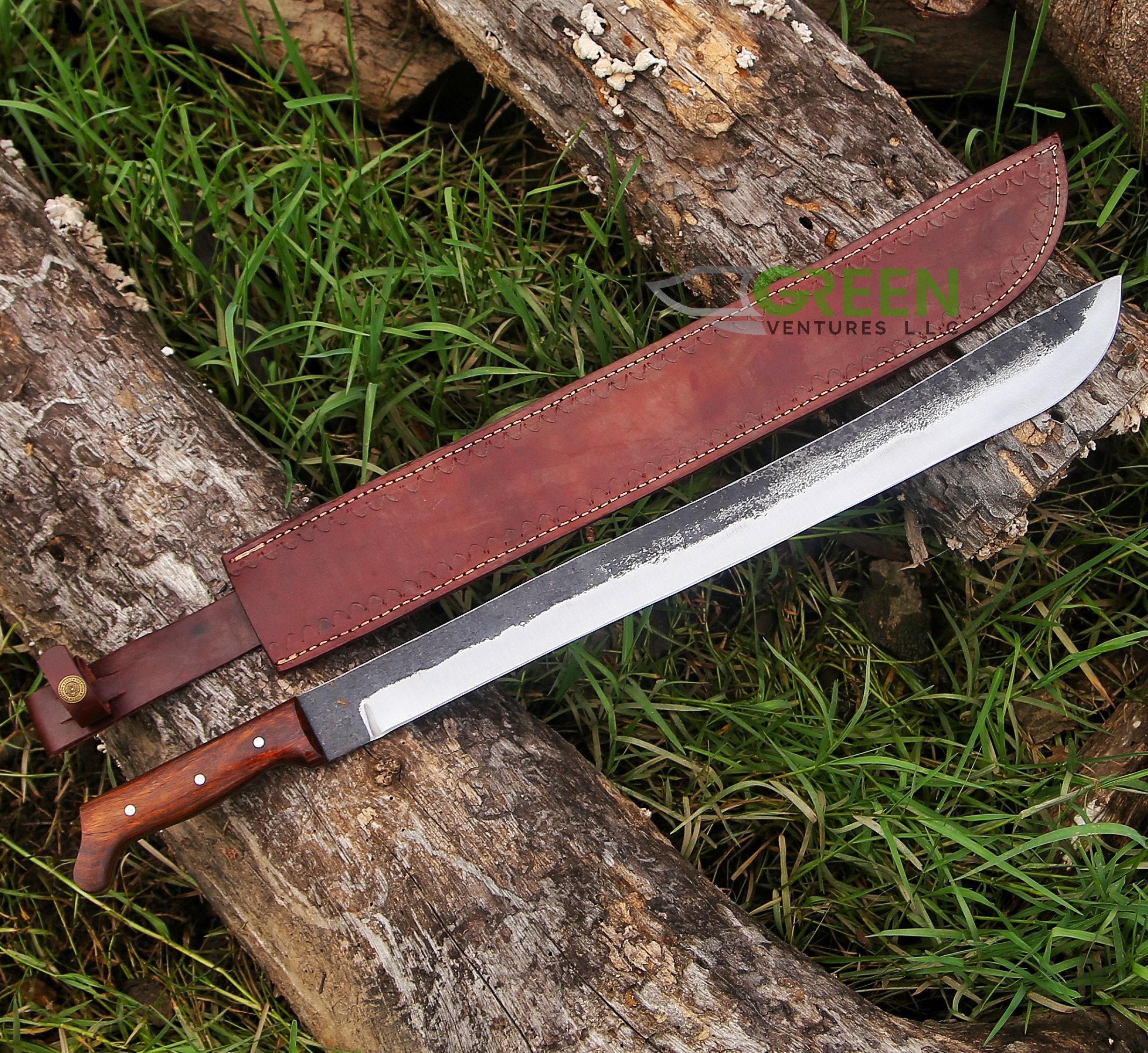 Hunting , Bowie Machete Knife , Camping Knife , High Carbon Steel Knife
