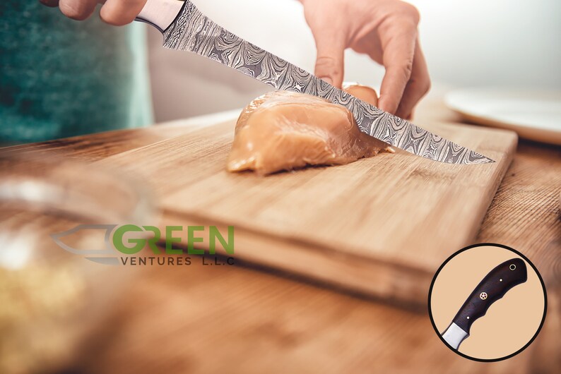 Damascus Steel Fillet Fishing Knife, Handmade Damascus Fillet Knife, Kitchen Knife , Bbq Knife